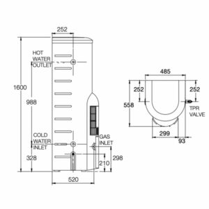 Rheem 850330NO 130Litre 5Star Natural Gas